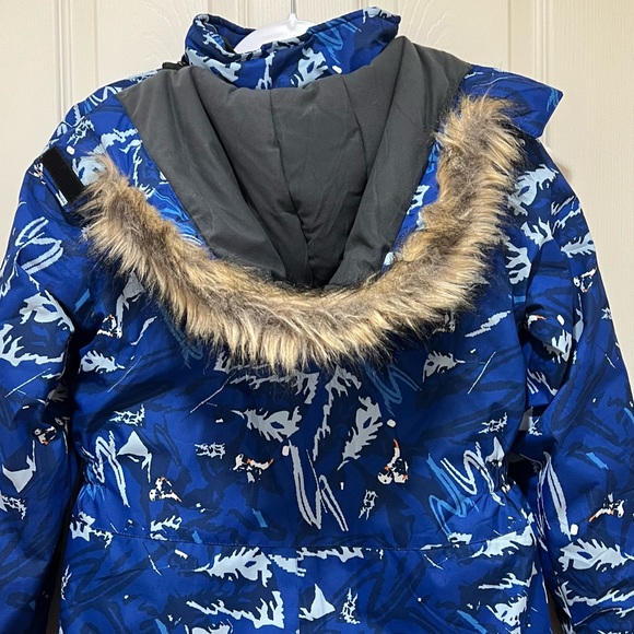 AFILOK kids winter overalls ski suit Blue and White Snowsuit Youth - Picture 12 of 15